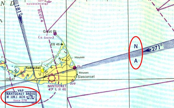 Nantucket Radio Range, Boston 1950 Sectional Chart